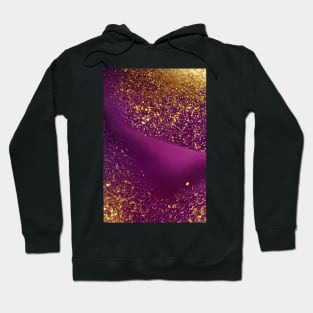 Purple & Gold Liquid Glitter 03 Hoodie